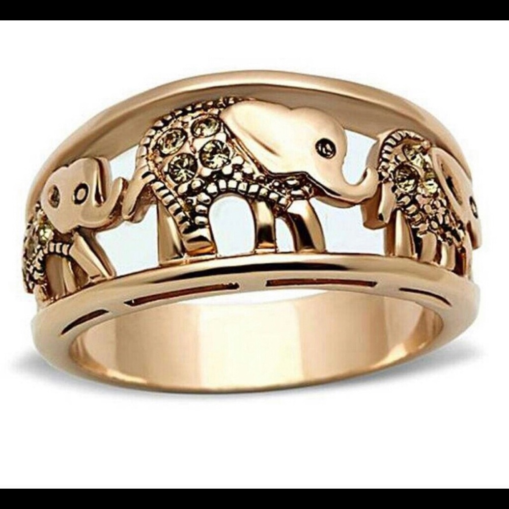 Rose gold elephant band
